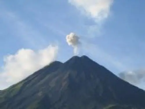 an active volcano in Central highlands