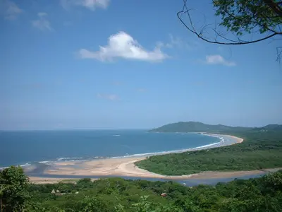 beautiful tamarindo sea beach with blue water