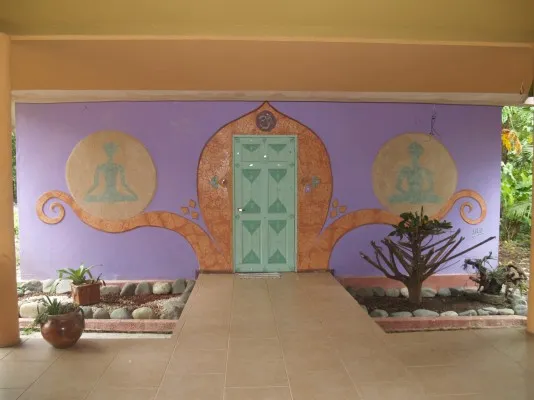 Well decorated place for practicing Yoga