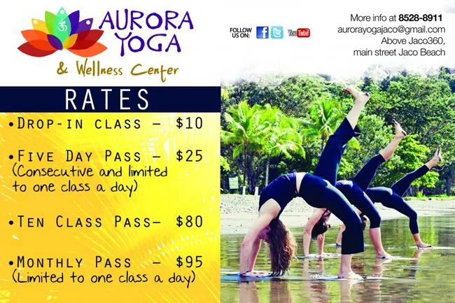 Aurora Yoga Jaco Rates