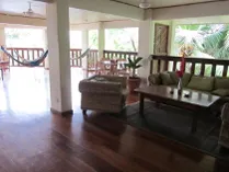 balcony with wooden floor