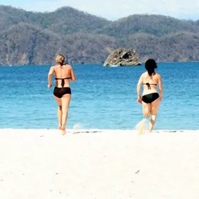 Yogis in a beach