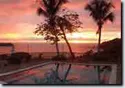 beautiful swimming pool under colorful sky