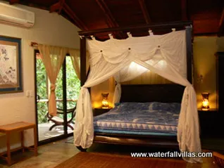 exclusive room with king size bed, screened window and AC