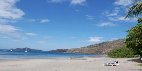 Playa Panama with clean sand under blue sky