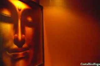 beautiful sculpture at zen yoga studio