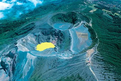 breath-taking colorful view of irazu volcano