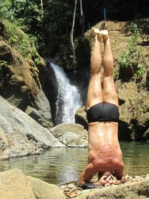 Practitioner doing yoga