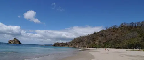 beauriful Playa Bahia under blue sky