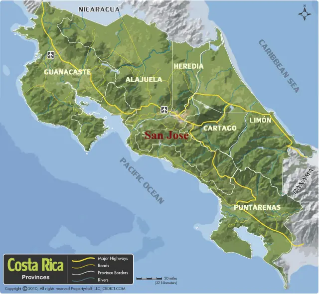 map of San Jose province